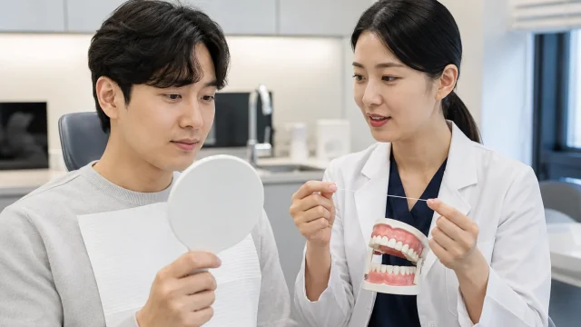 크라운 사이 음식물 끼임